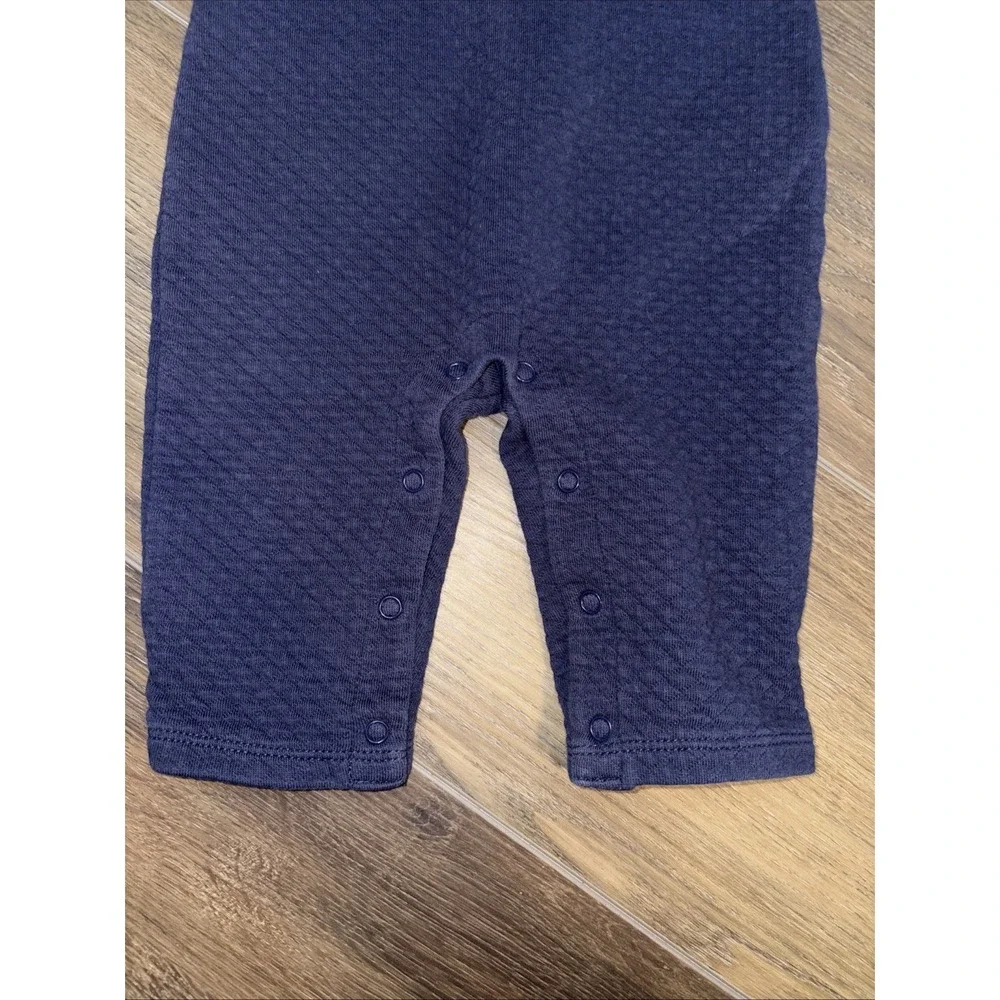JANIE AND JACK 3-6 Months NAVY QUILTED OUTFIT One piece‎ Preppy Nautical